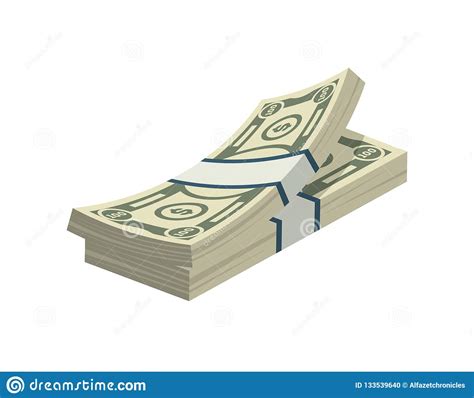 Isometric Bundles Of Money Isolated Icon Stock Illustration