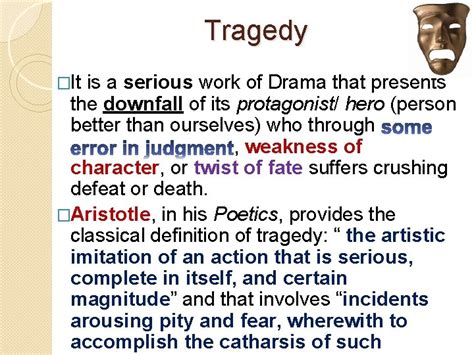 The Main Types Of Drama Tragedy It Is