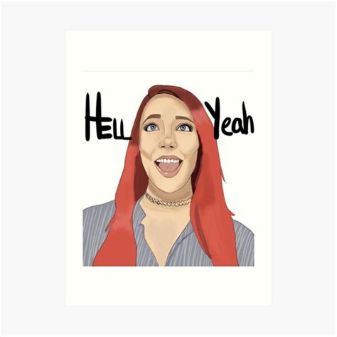 Jenna Marbles Hell Yeah Art Print By MayaHartsArt Redbubble