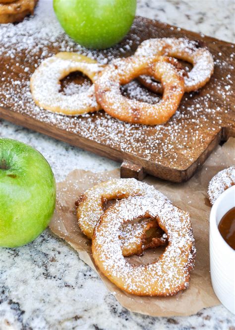 Fried Apple Rings Dusted With Powdered Sugar Irs Like An Apple Party