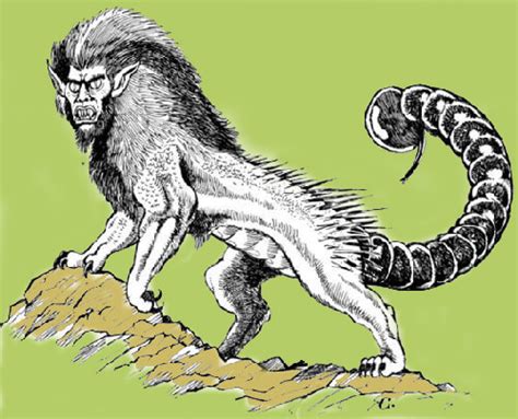 Manticore The Legendry Creature Made Of Human And Animal