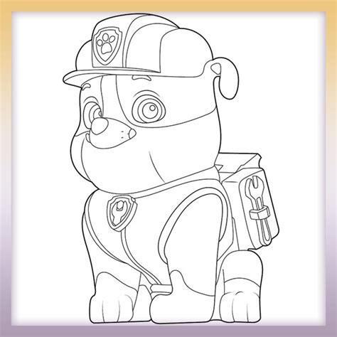 Paw Patrol Coloring Pages Rubble