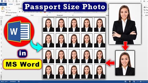 How To Make Passport Size Photo In Microsoft Word Passport Size Photo