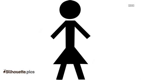 Stick Figure Girl Clipart Black And White