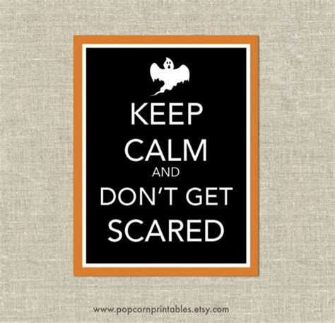 Items Similar To Keep Calm And Dont Get Scared Halloween Typography