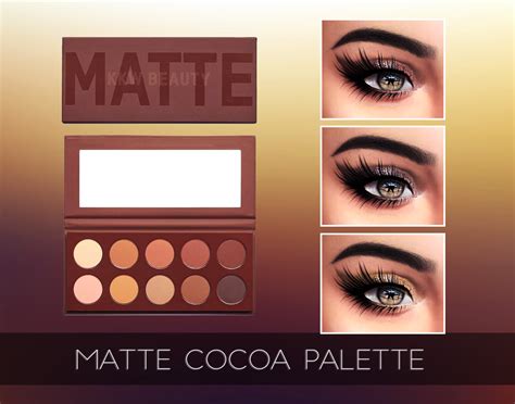 Matte Cocoa Eyeshadow Palette Sims 4 Sims 4 Cc Makeup Sims