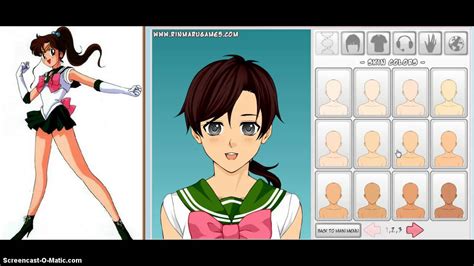 Creating Sailor Scouts With Mega Anime Avatar Creator