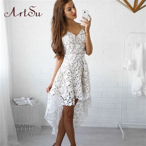 Artsu Summer Women Sexy Dress Boho Hollow Out Dresses Women White Sexy