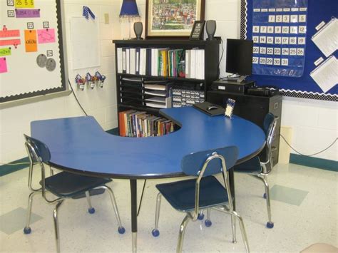 Class Without A Teacher Desk Teacher Desk Classroom Arrangement