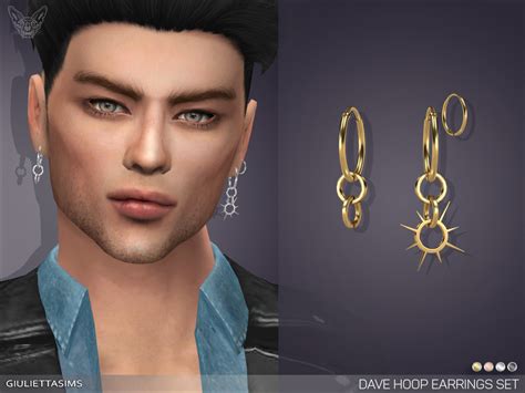 Dave Hoop Earrings Set By Feyona At Tsr Sims 4 Updates