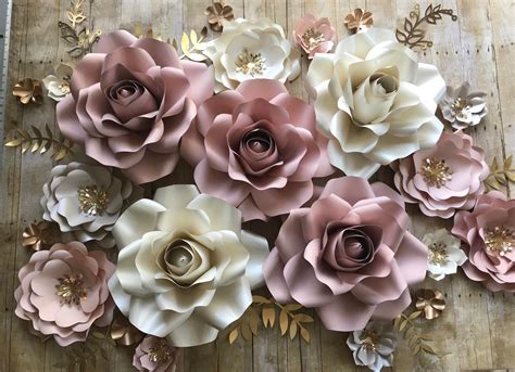 Paper Flowers Backdrop Set Of 30 Items Etsy