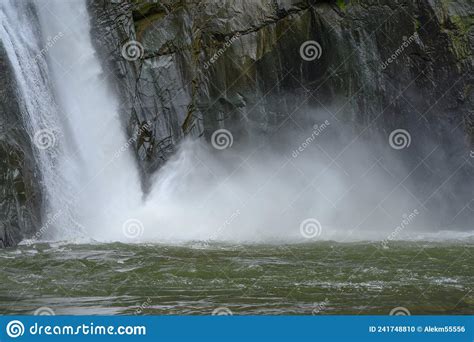 Natural Waterfall Jimenoa Close Up Jarabacoa Haiti Island Stock Photo