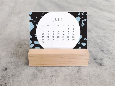 2022 Mini Desk Calendar Terrazzo Small Desk Calendar 2022 Etsy