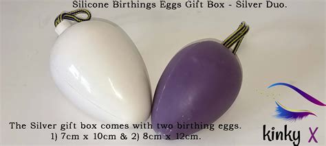 Silicone Birthing Eggs Gift Box Silver Duo Kegel Eggs Etsy Australia