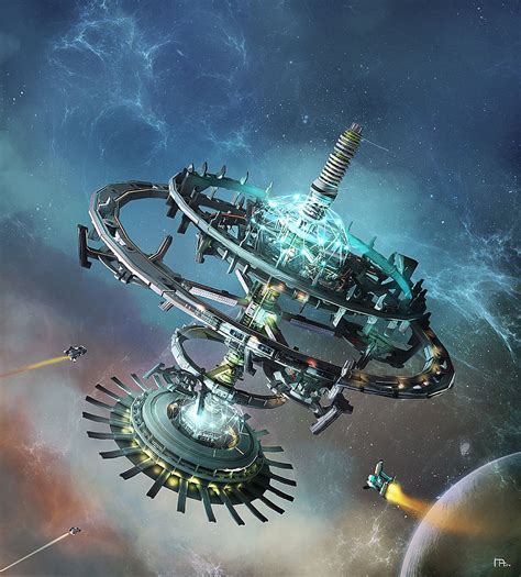 Space Station Concept Marius Andrei Space Station Art Space Station