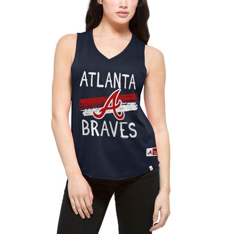 Womens Atlanta Braves 47 Navy Intermural Tank Top