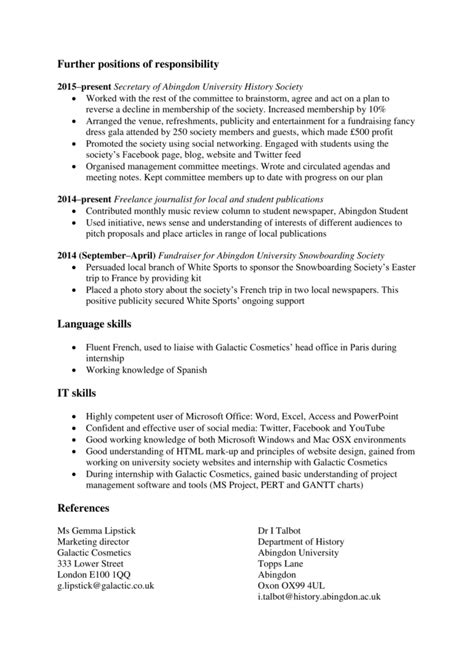 How often have you visited ireland? How to Write a Graduate CV (Template + Examples)