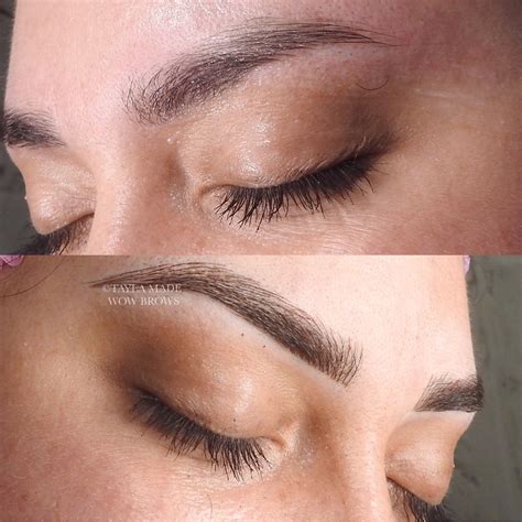 Hair Stroke Feather Touch Microblading Microstroke Tattooed Eyebrows