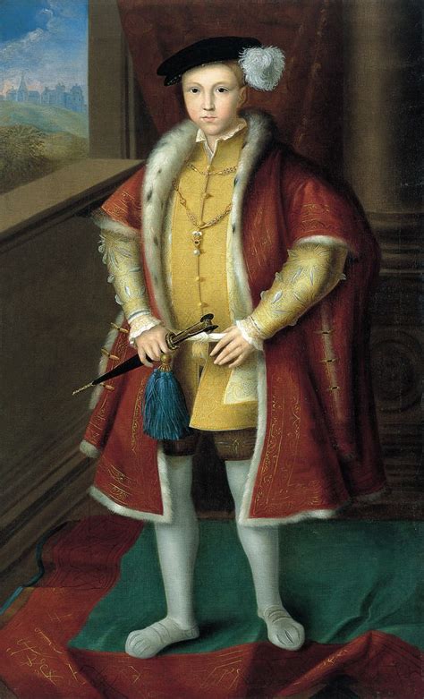 Full Length Portrait Of King Edward Vi 1537 1553 When Prince O