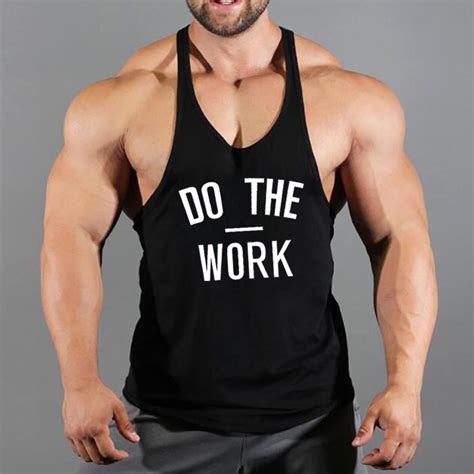 activewear tops men gyms clothing singlet y back tank top fitness stringer vest bodybuilding sle
