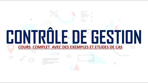 Contrôle De Gestion Cours Complet Youtube