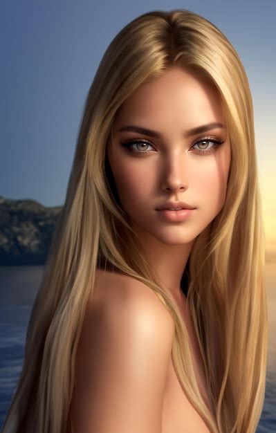 Premium Ai Image Close Up Blonde Woman