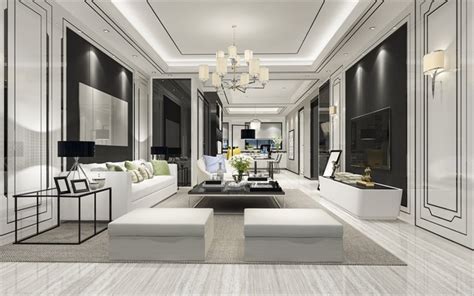 Download Wallpapers Stylish Modern Interior Design Living Room Modern