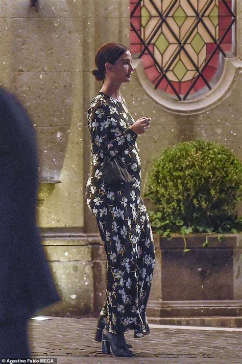 Lily Aldridge Dresses Her Baby Bump In Floral Maxi Dress As She Appears