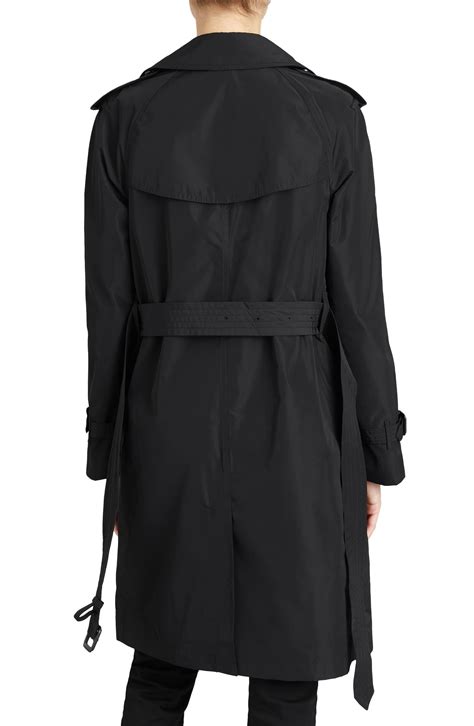 Burberry Amberford Taffeta Trench Coat With Detachable Hood In Military