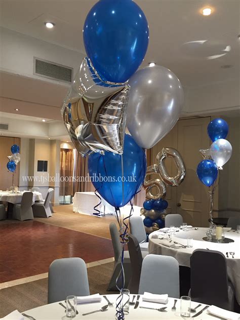 50th Birthday Balloon Arrangements Centerpieces And Number Columns In A