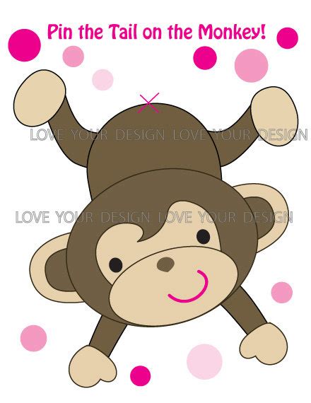 7 Best Images Of Printable Pin The Tail On The Monkey Monkey Tail