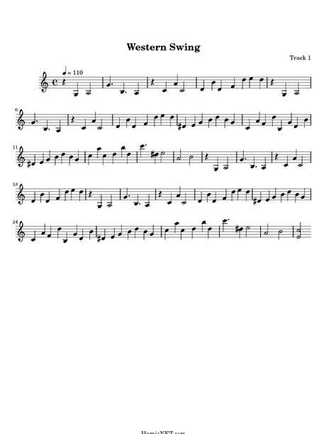 western swing sheet music western swing score