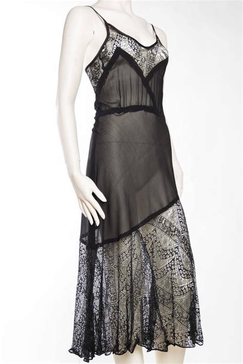sheer silk and lace lingerie slip dress at 1stdibs sheer silk dress sheer slip dress sheer