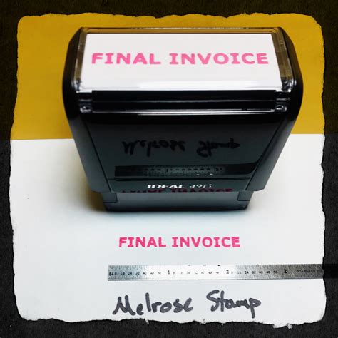 Final Invoice Rubber Stamp For Office Use Self Inking Melrose Stamp