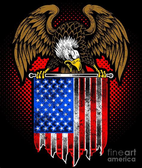 Patriotic Usa Flag 4th Of July Eagle Digital Art By Festivalshirt