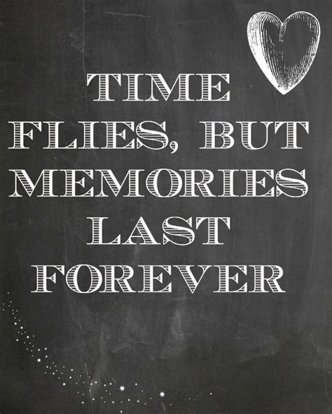 A Chalkboard With The Words Time Flies But Memories Last Forever