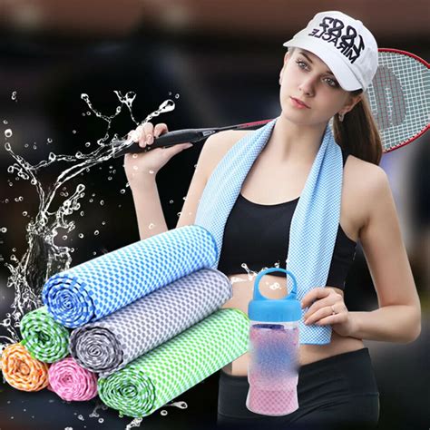 Bamboo Microfiber Cooling Towel For Instant Relief Travel Sports Ice