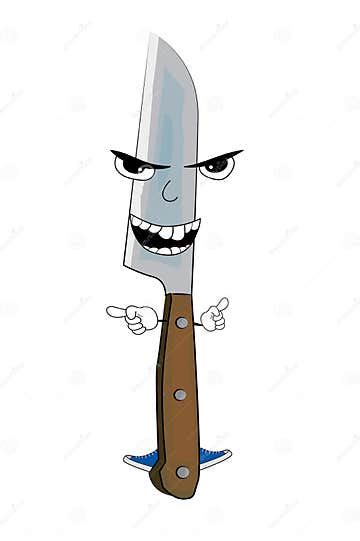 Angry Knife Cartoon Stock Illustration Illustration Of Furious 49290833