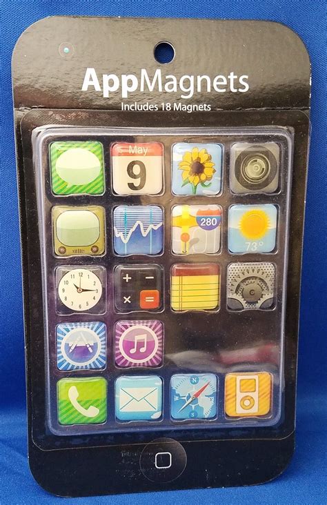 Купить Магниты на холодильник Best Brands 18 Piece Iphone App Icon Memo