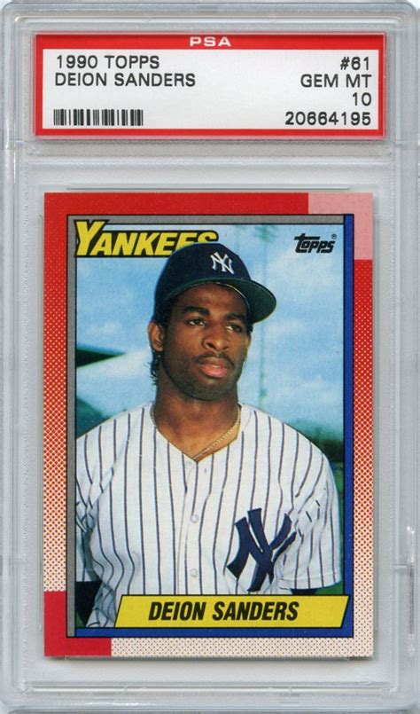 6.7 (60 votes) click here to rate Lot Detail - 1990 Topps #61 Deion Sanders RC Rookie Card ...