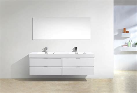 White gloss bathroom corner cabinet corner cabinets via. Bliss 72" High Gloss White Wall Mount Single Sink Vanity