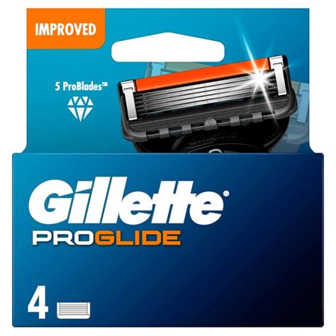 gillette fusion proglide manual razor blades 4 per pack from ocado