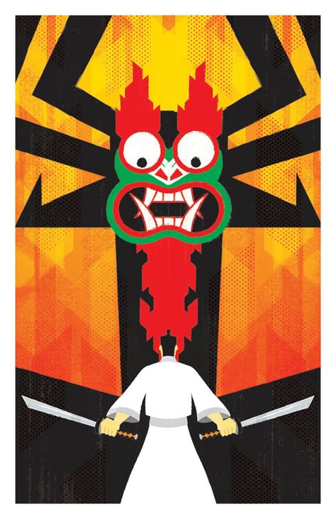 Samurai Jack Vs Aku Print 11x17 Etsy