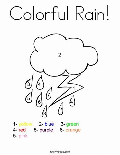 Weather Coloring Rain Colorful Activities Pages Preschool