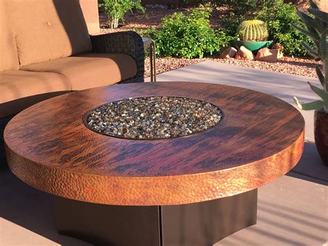 Shop This Stunning Copper Oriflamme Propane Or Natural Gas Fire Table