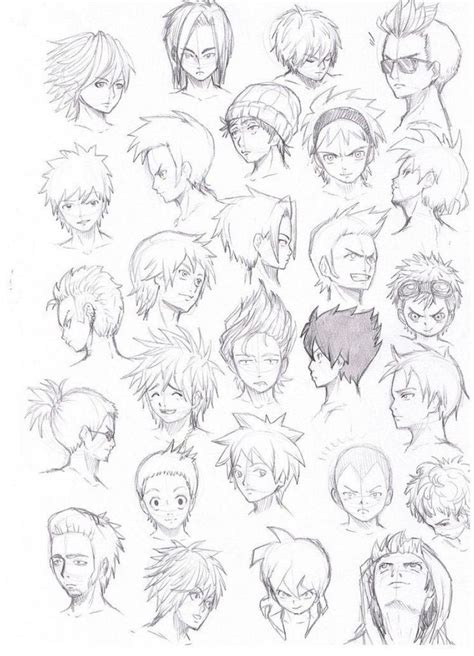 Male Hair Drawing Reference And Sketches For Artists Manga Hair