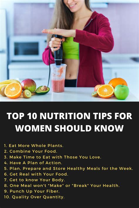 Top 10 Nutrition Tips For Women Should Know Nutrition Tips Nutrition