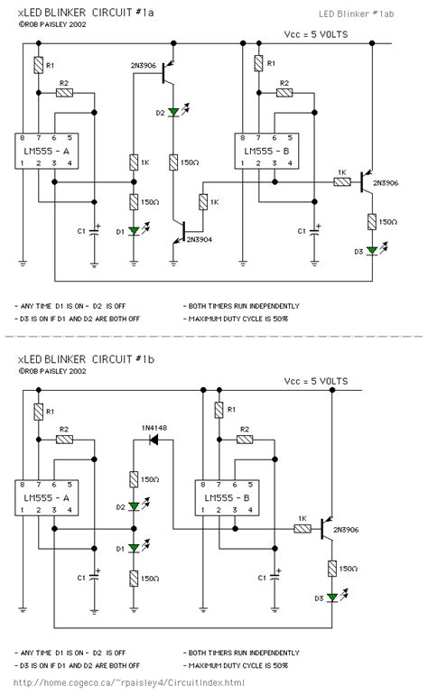 Led Blinker Circuit 1 Ledandlightcircuit Circuit Diagram