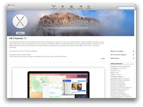 Os X 1010 Yosemite Steht Als Kostenloser Download Zur Verfügung Zdnetde