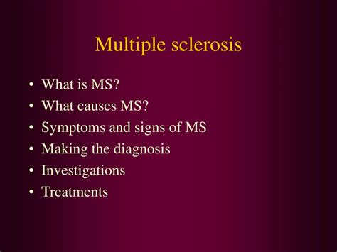 Ppt Multiple Sclerosis Ms Powerpoint Presentation Free Download